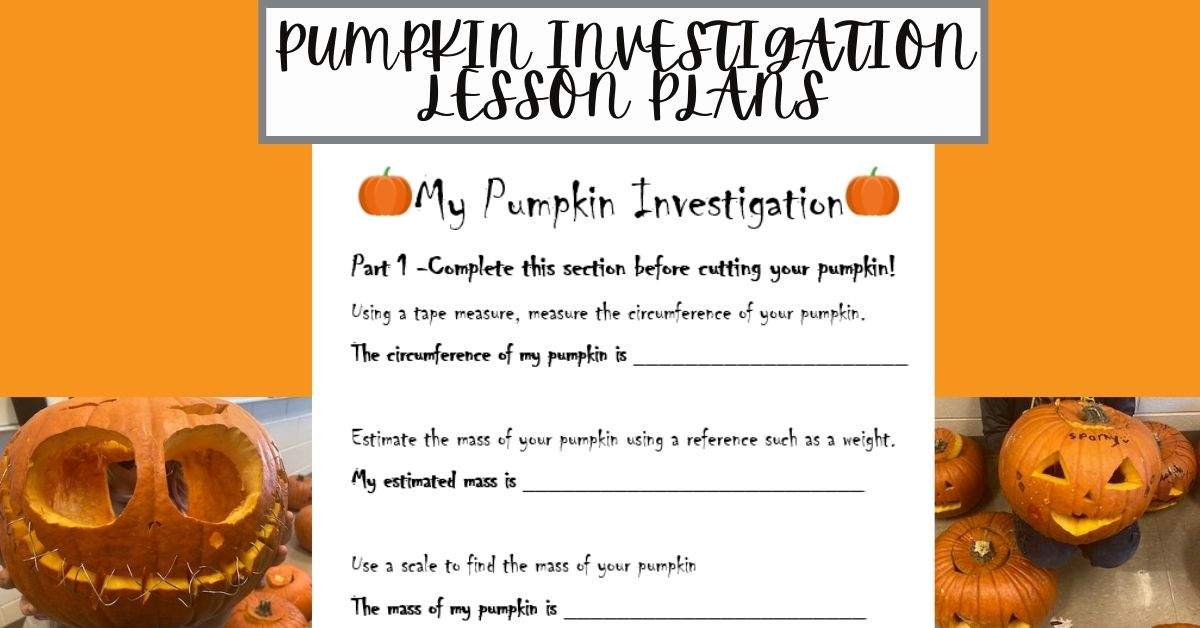 pumpkin carving lesson plan worksheet